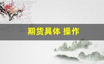 期货具体 操作(期货操作思路)_https://www.xzdzcjn.com_深交所_第1张